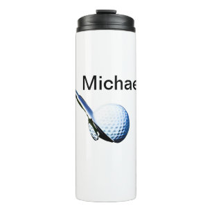 Add you name text golf ball club sports equipment thermal tumbler