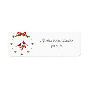 Add your address to this label of Christmas Return Address Label