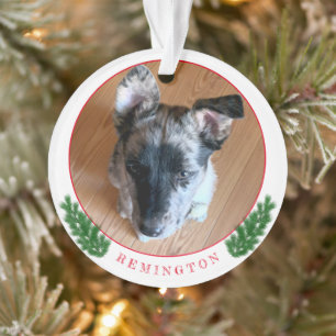 Add Your Adorable Custom Puppy Photo Doublesided Ornament