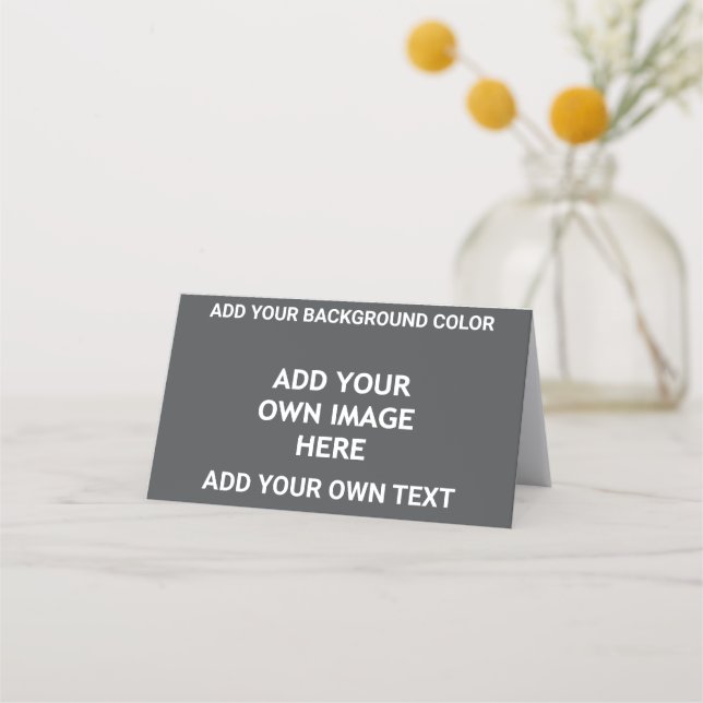 Add your background colour, your image, your  text loyalty card (Front)