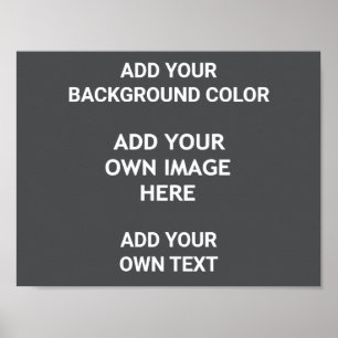 Add your background colour, your image, your text poster