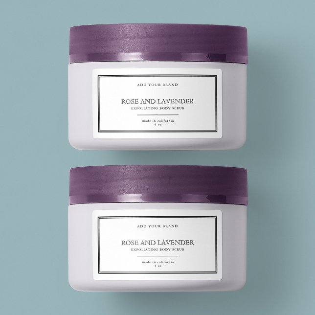 Add Your Brand Classic Black Border Product Label (Creator Uploaded)