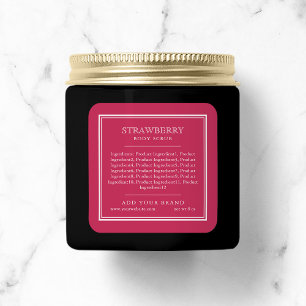 Add Your Brand Classic Custom Colours Ingredients Square Sticker