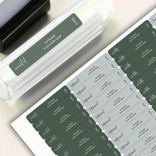 Add Your Brand forest green lip balm skinny labels