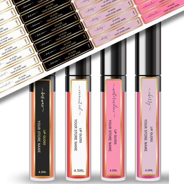 Add Your Brand Gold Border Product Labels (Creator Uploaded)