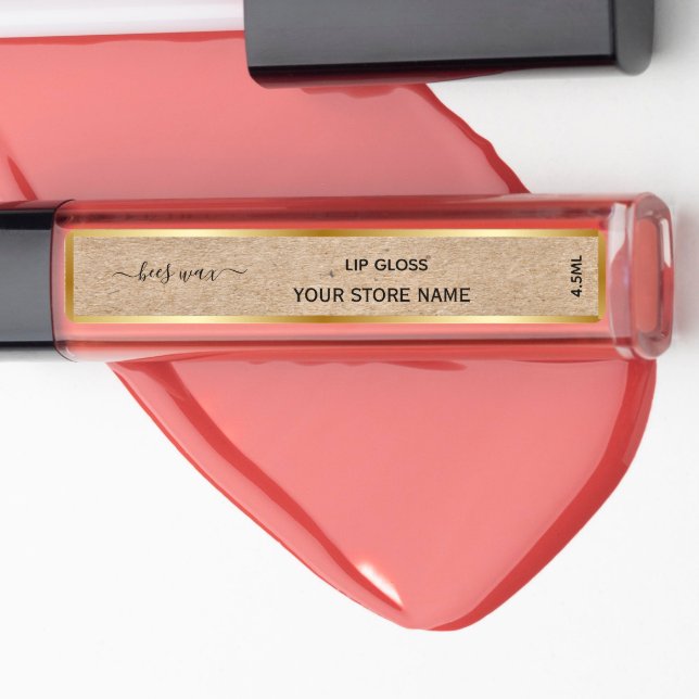 Add Your Brand Gold kraft lip balm labels (Creator Uploaded)