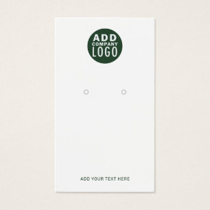 Add Your Brand Logo Custom Earring Display Card