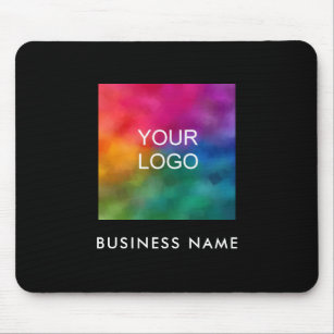 Add Your Business Company Logo Emblem Text Mouse Pad