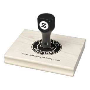 Add Your Business Logo and Company Website Office Rubber Stamp