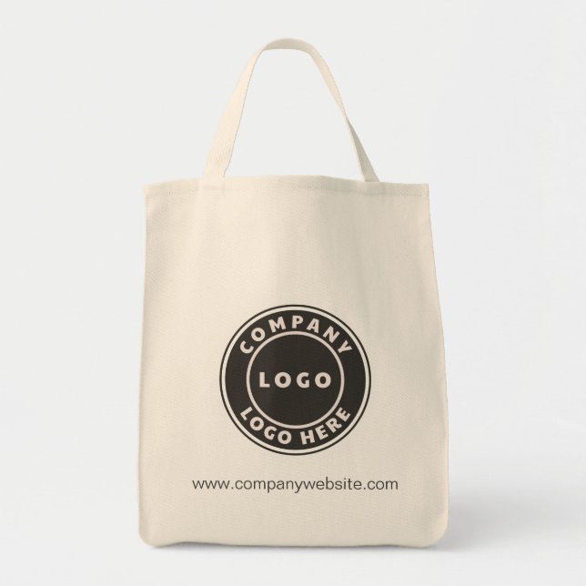 Add Your Business Logo and Company Website Swag Tote Bag (Front)