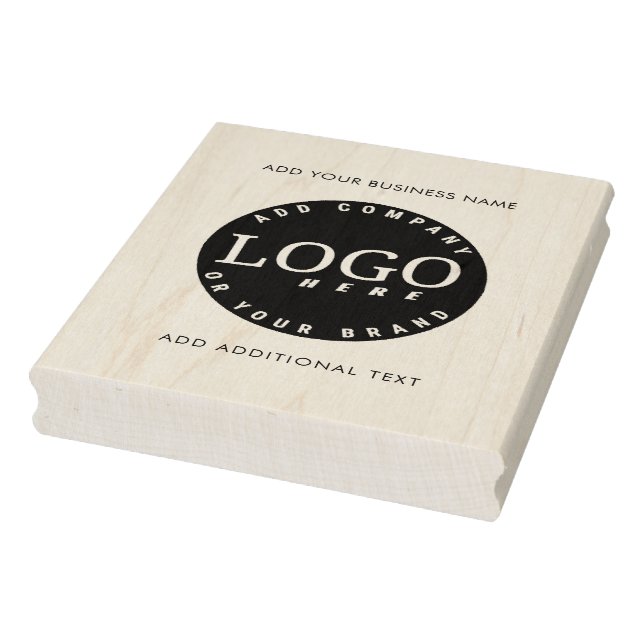 Add Your Business Logo and Custom Text Rubber Stamp (Stamp)
