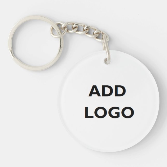 Add Your Business Logo and Info Key Ring (Front)