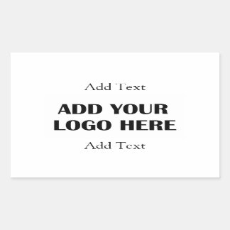 Add your Business Logo and Info Rectangular Sticker