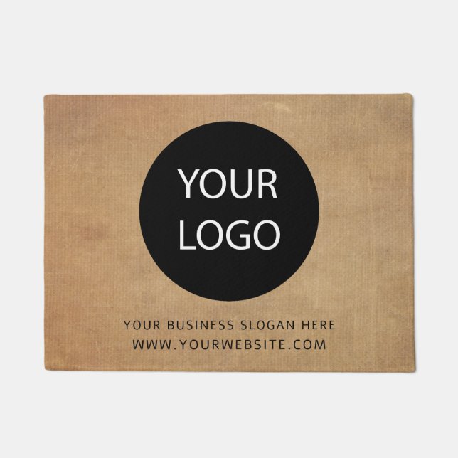 Add Your Business Logo and Text  Custom      Doormat (Front)