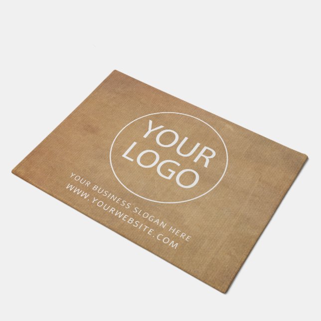 Add Your Business Logo and Text  Custom      Doormat (Angled)