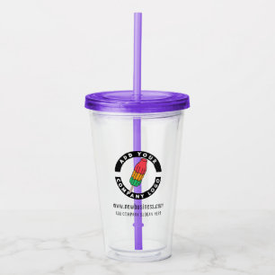 Add Your Business Logo and Website Address Acrylic Tumbler