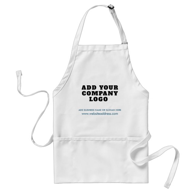 Add Your Business Logo and Website Employee Staff Standard Apron (Front)