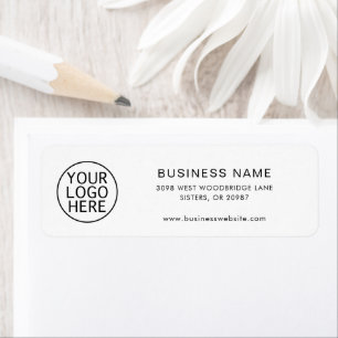 Add Your Business Logo and Website Return Address Label