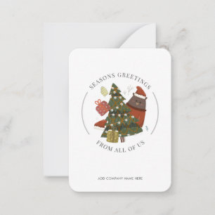 Add Your Business Logo Budget Corporate Christmas Card