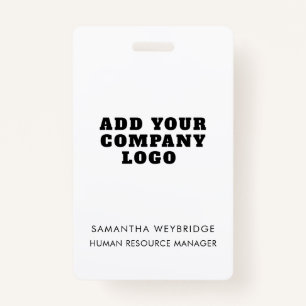 Add Your Business Logo Company Employee Staff ID ID Badge