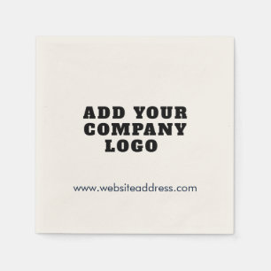 Add Your Business Logo Company Reception Paper Napkin