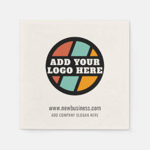 Add Your Business Logo Company Website Slogan  Napkin