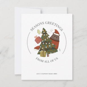Add Your Business Logo Corporate Christmas Holiday Card