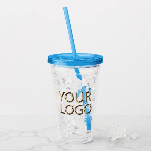 Add Your Business Logo Custom  Acrylic Tumbler (Front Ice)