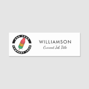 Add Your Business Logo DIY Company Employee Name Tag