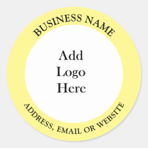 Add your Business Logo, Name and Website or Email Classic Round Sticker