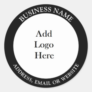 Add your Business Logo, Name and Website or Email Classic Round Sticker