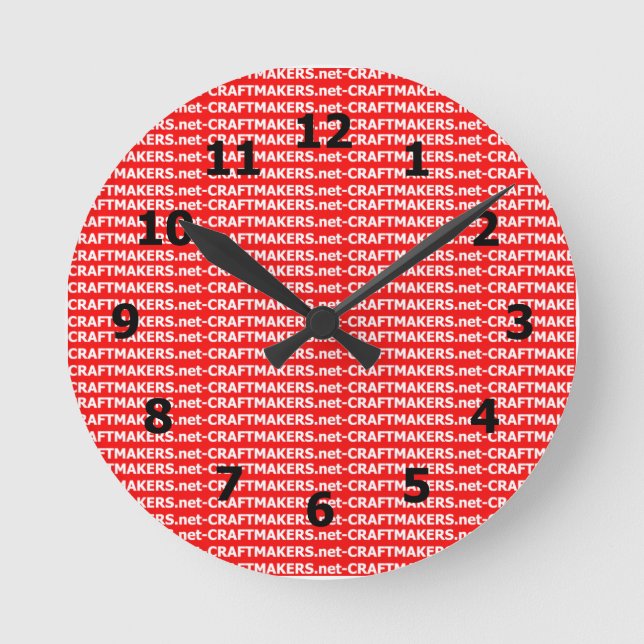 Add Your Business Logo Round Clock (Front)