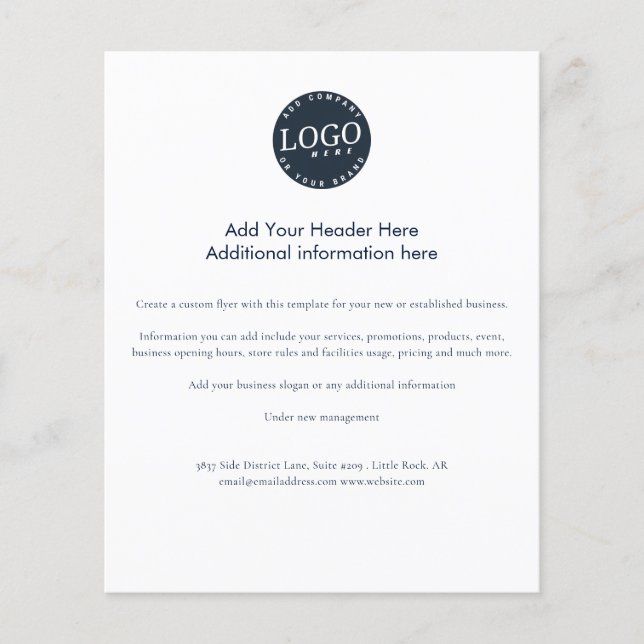 Add Your Business Logo Simple Flyer (Front)
