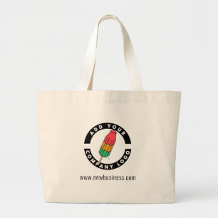 Add Your Business Logo Website Address Employees Large Tote Bag