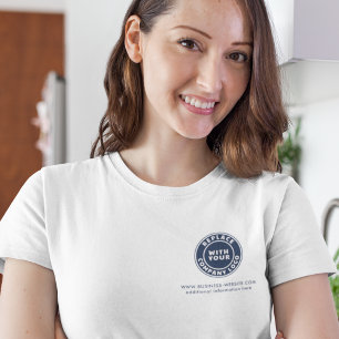 Add Your Business Logo Website Company Events T-Shirt