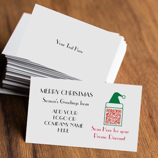 Add Your Business Promo QR Code to a Christmas Discount Card (Add Your Business Promo Code to a Christmas Discount Card)