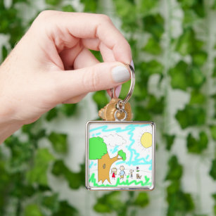 Add your Children's Artwork to this      Key Ring