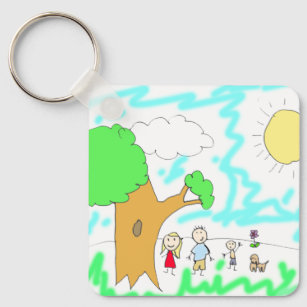 Add your Children's Artwork to this    Key Ring