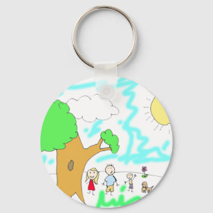 Add your Children's Artwork to this   Key Ring