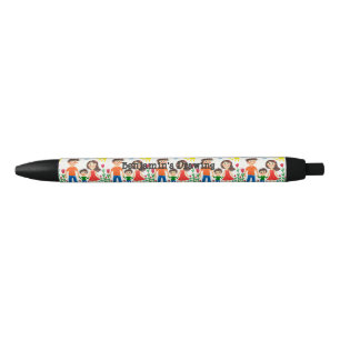 Add your Child's Artwork to this Black Ink Pen