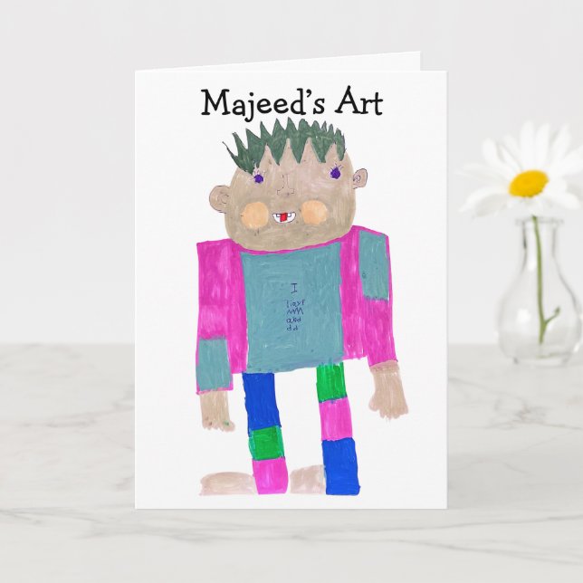 Add your Child's Artwork to this  Card (Small Plant)