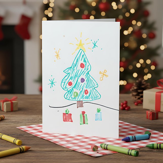 Add your Child's Artwork to this Christmas Card (Creator Uploaded)