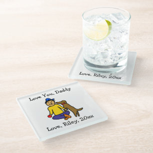 Add Your Child's Artwork to this  Glass Coaster