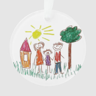 Add your Child's Artwork to this  Ornament