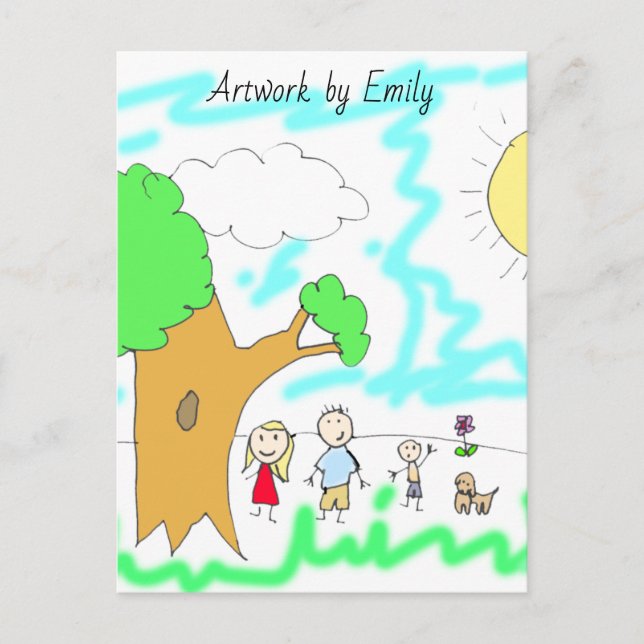 Add your Child's Artwork to this Postcard (Front)