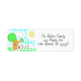Add your Child's Artwork to this Return Address Label