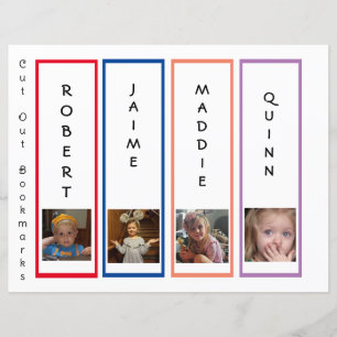 Add your Child's Name and Photo Bookmarks