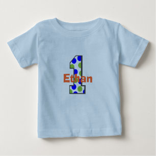 Add Your Child's Name First Birthday Boy Shirt