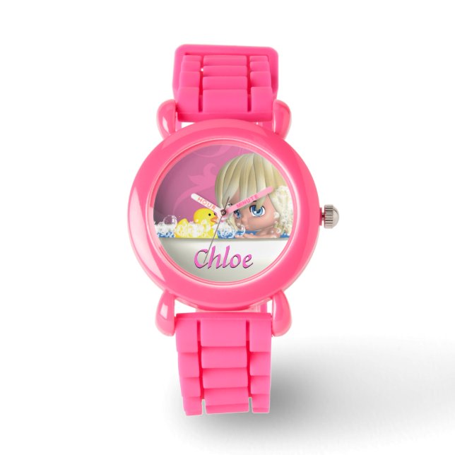 Add Your Childs Name / Glitter Watch (Front)