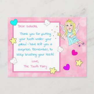 Add your Child's Name to this Tooth fairy Card
